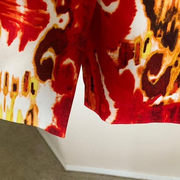 NWT JONES NEW YORK “Orange Spice Multi” sheath dress, sleeveless, back zip. 4P - Picture 7 of 16